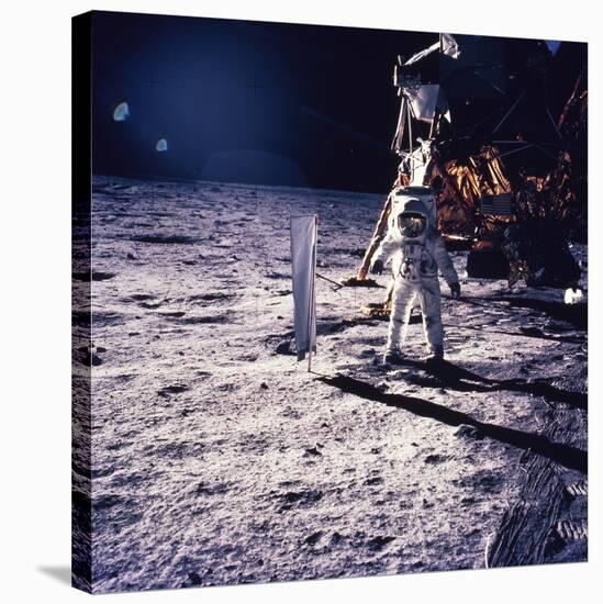 Apollo 11 Aldrin-Niel Armstrong-Stretched Canvas