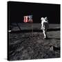 Apollo 11 Astronaut Buzz Aldrin During the First Lunar Landing, July 20, 1969-null-Stretched Canvas