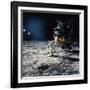 Apollo 11 Astronaut Buzz Aldrin Unfurling "Solar Wind Sheet"-null-Framed Photographic Print