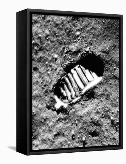 Apollo 11 Astronaut Footprint on Moon-null-Framed Stretched Canvas