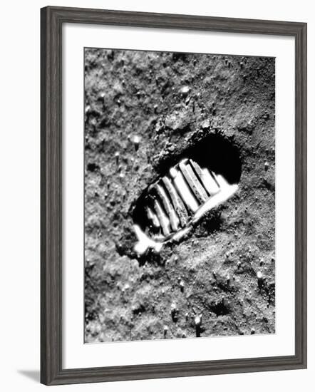 Apollo 11 Astronaut Footprint on Moon-null-Framed Photographic Print