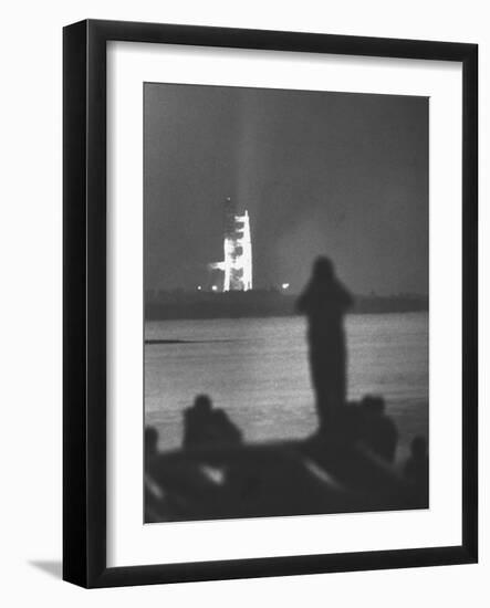 Apollo 11 at the Moment of Take-Off at Cape Kennedy-Ralph Crane-Framed Photographic Print