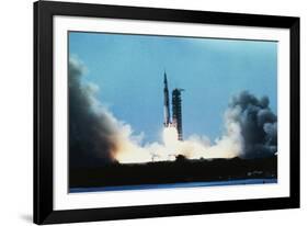 Apollo 11 Blasting Off-null-Framed Photographic Print