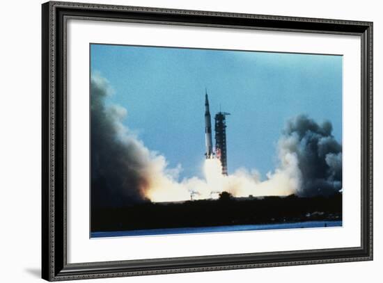 Apollo 11 Blasting Off-null-Framed Photographic Print