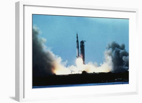 Apollo 11 Blasting Off-null-Framed Photographic Print