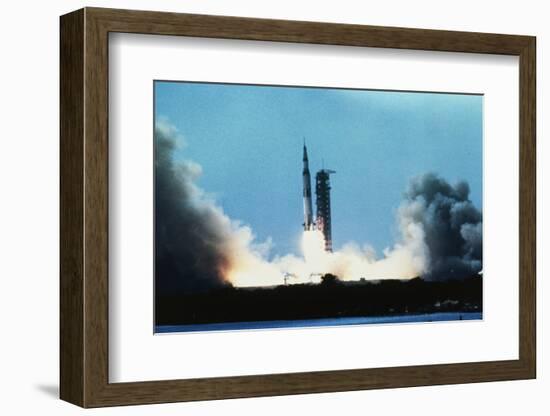 Apollo 11 Blasting Off-null-Framed Photographic Print