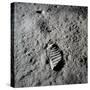 Apollo 11 Boot Print on the Moon. July 20, 1969-null-Stretched Canvas