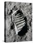 Apollo 11 Boot Print on the Moon. July 20, 1969-null-Stretched Canvas