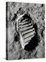 Apollo 11 Boot Print on the Moon. July 20, 1969-null-Stretched Canvas