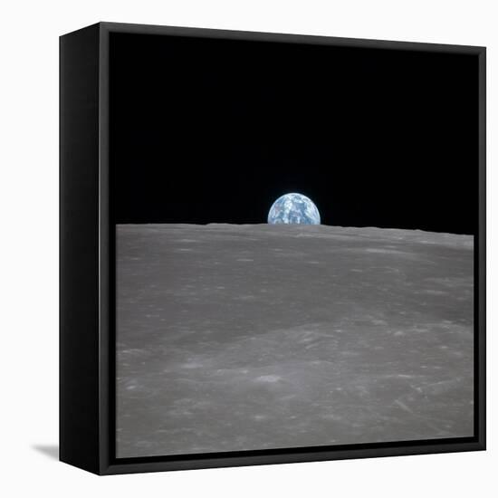 Apollo 11 Earth Rise over the Moon, July 20, 1969-null-Framed Stretched Canvas