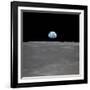 Apollo 11 Earth Rise over the Moon, July 20, 1969-null-Framed Photo