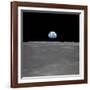 Apollo 11 Earth Rise over the Moon, July 20, 1969-null-Framed Photo