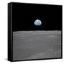 Apollo 11 Earth Rise over the Moon, July 20, 1969-null-Framed Stretched Canvas