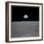 Apollo 11 Earth Rise over the Moon, July 20, 1969-null-Framed Photo