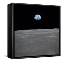 Apollo 11 Earth Rise over the Moon, July 20, 1969-null-Framed Stretched Canvas