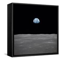 Apollo 11 Earth Rise over the Moon, July 20, 1969-null-Framed Stretched Canvas