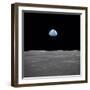 Apollo 11 Earth Rise over the Moon, July 20, 1969-null-Framed Photo