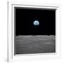 Apollo 11 Earth Rise over the Moon, July 20, 1969-null-Framed Photo