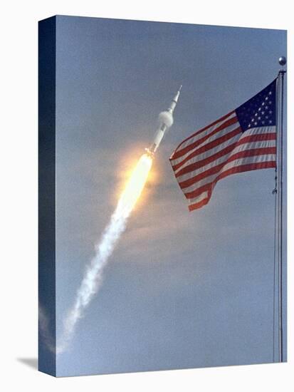 Apollo 11 Launch Photograph - Cape Canaveral, FL-Lantern Press-Stretched Canvas