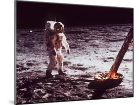 Apollo 11 Lunar Modul, Moon Walk-null-Mounted Premium Photographic Print