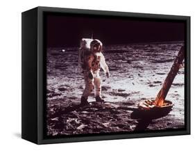 Apollo 11 Lunar Modul, Moon Walk-null-Framed Stretched Canvas