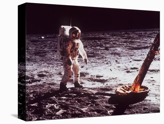 Apollo 11 Lunar Modul, Moon Walk-null-Stretched Canvas