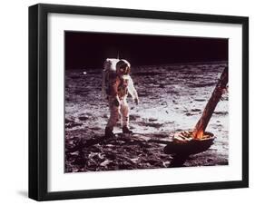 Apollo 11 Lunar Modul, Moon Walk-null-Framed Photographic Print