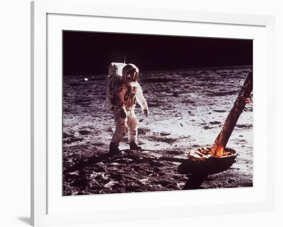 Apollo 11 Lunar Modul, Moon Walk-null-Framed Photographic Print