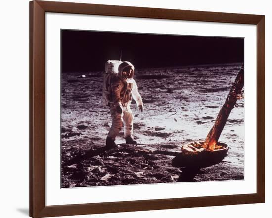 Apollo 11 Lunar Modul, Moon Walk-null-Framed Photographic Print