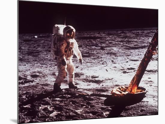 Apollo 11 Lunar Modul, Moon Walk-null-Mounted Photographic Print