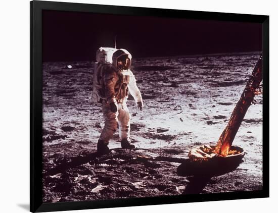Apollo 11 Lunar Modul, Moon Walk-null-Framed Photographic Print