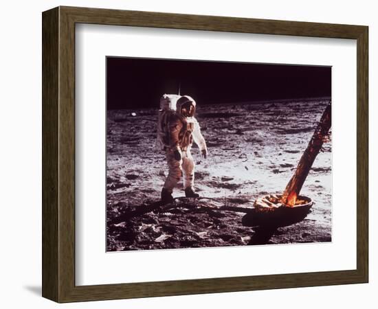 Apollo 11 Lunar Modul, Moon Walk-null-Framed Photographic Print