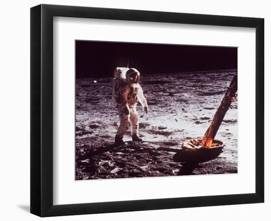 Apollo 11 Lunar Modul, Moon Walk-null-Framed Photographic Print