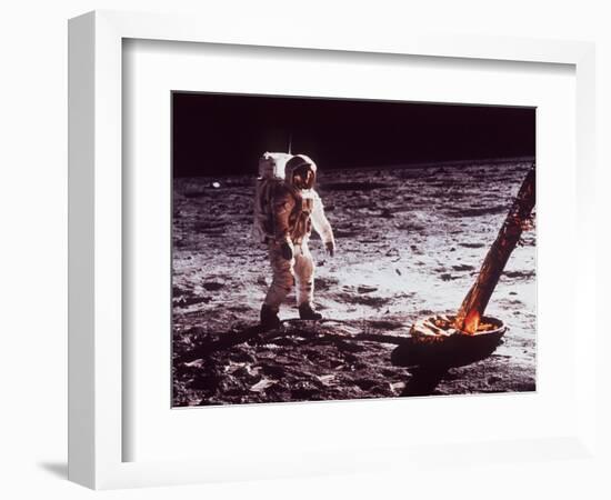 Apollo 11 Lunar Modul, Moon Walk-null-Framed Photographic Print