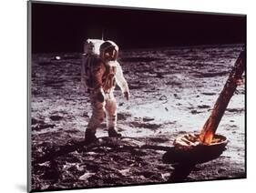 Apollo 11 Lunar Modul, Moon Walk-null-Mounted Photographic Print