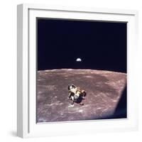 Apollo 11 Lunar Module Ascent Stage From Command Service Module During Lunar Orbit-null-Framed Photographic Print