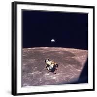 Apollo 11 Lunar Module Ascent Stage From Command Service Module During Lunar Orbit-null-Framed Photographic Print