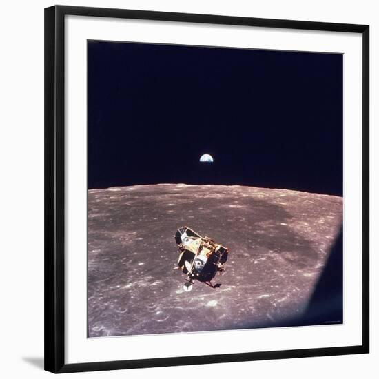 Apollo 11 Lunar Module Ascent Stage From Command Service Module During Lunar Orbit-null-Framed Photographic Print