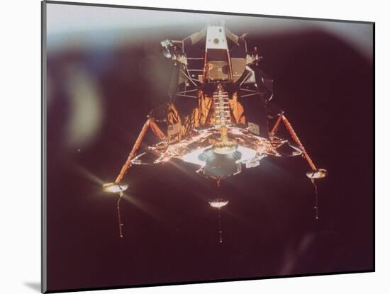 Apollo 11 Lunar Module in Landing Configuration, as Viewed from Command and Service Module-null-Mounted Photographic Print