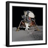 Apollo 11 Lunar Module on the Moon's Surface, July 20, 1969-null-Framed Photo