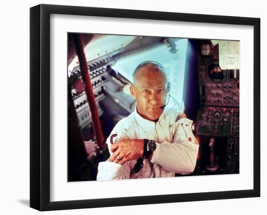 Apollo 11 Lunar Module Pilot Edwin Aldrin During the Lunar Mission, July 20, 1969-null-Framed Photo
