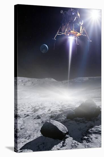 Apollo 11 Moon Landing, Artwork-Detlev Van Ravenswaay-Stretched Canvas