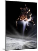 Apollo 11 Moon Landing, Computer Artwork-Detlev Van Ravenswaay-Mounted Photographic Print