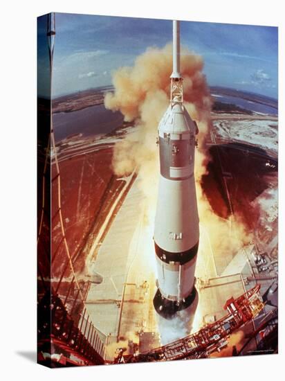 Apollo 11 Space Ship Lifting Off on Historic Flight to Moon-Ralph Morse-Stretched Canvas
