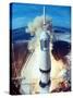 Apollo 11 Spacecraft Lifting Off Launch Pad at Cape Kennedy-null-Stretched Canvas