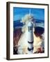 Apollo 11 Spacecraft Lifting Off Launch Pad at Cape Kennedy-null-Framed Photographic Print