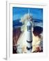 Apollo 11 Spacecraft Lifting Off Launch Pad at Cape Kennedy-null-Framed Photographic Print