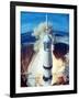 Apollo 11 Spacecraft Lifting Off Launch Pad at Cape Kennedy-null-Framed Photographic Print