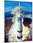 Apollo 11 Spacecraft Lifting Off Launch Pad at Cape Kennedy-null-Mounted Photographic Print