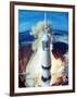 Apollo 11 Spacecraft Lifting Off Launch Pad at Cape Kennedy-null-Framed Photographic Print